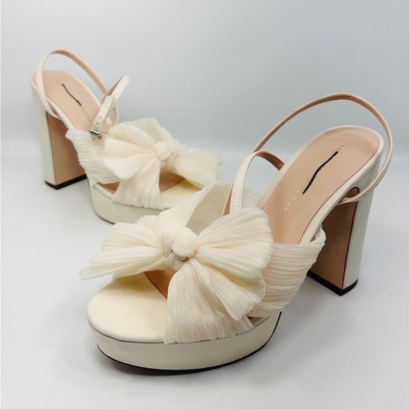 LOEFFLER RANDALL
Pleated Knot Ankle-Strap Platform Sandals - Picture 3 of 9